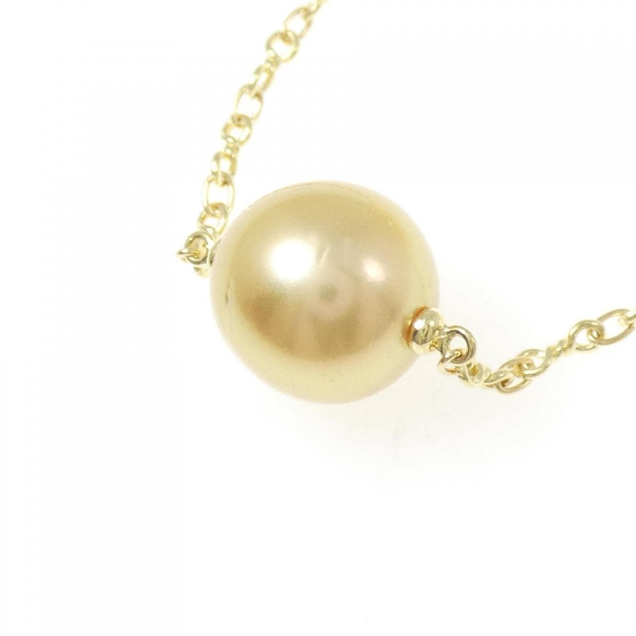 K18YG 白蝶パール ネックレス