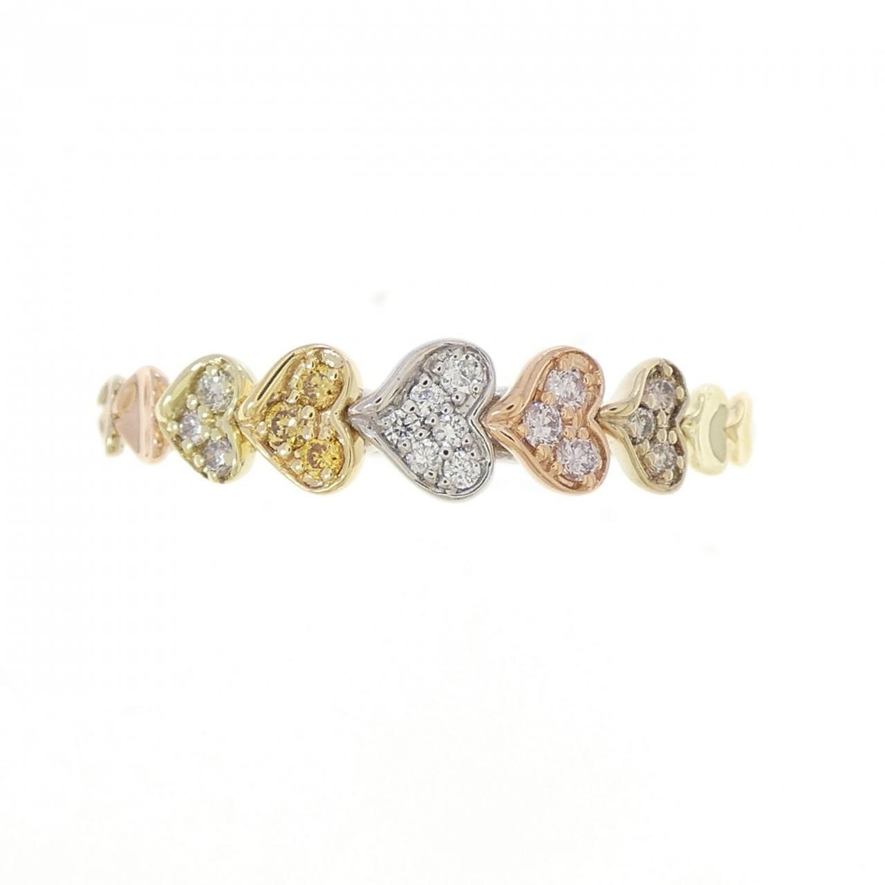 ジーエスティービー ハート ダイヤモンド リング 0.13CT