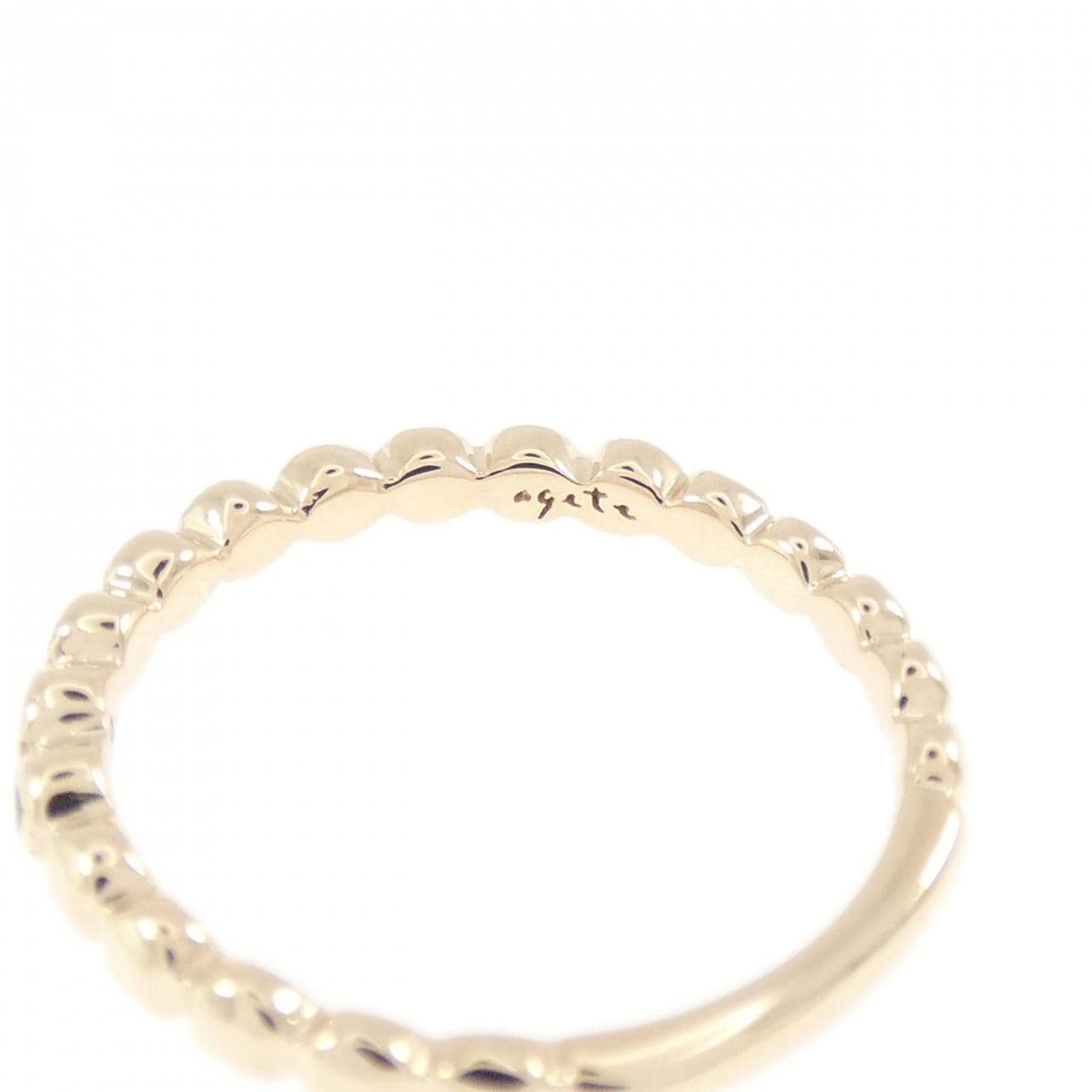 アガット ダイヤモンド ピンキーリング 0.07CT