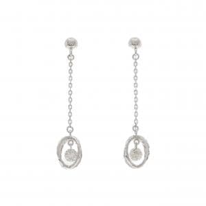 K18WG ダイヤモンド ピアス 0.16CT