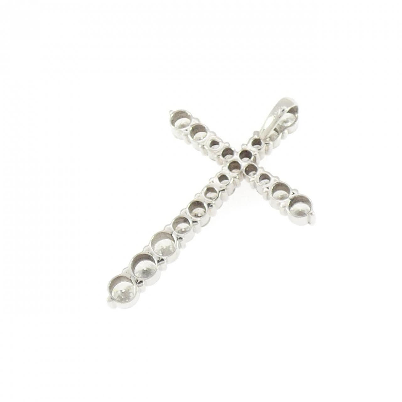 PT900 クロス ダイヤモンド ペンダント 3.37CT