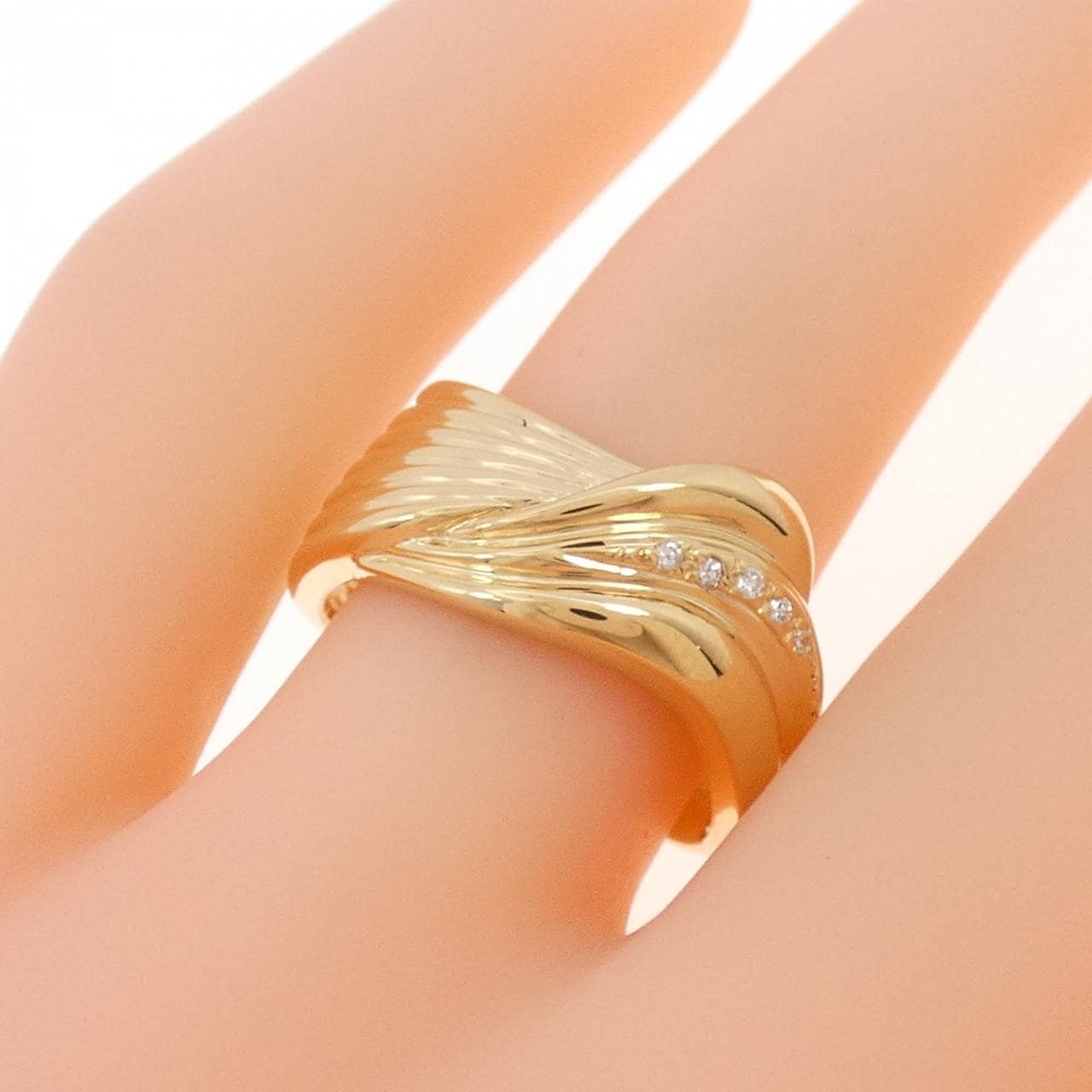 K18YG ダイヤモンド リング 0.02CT