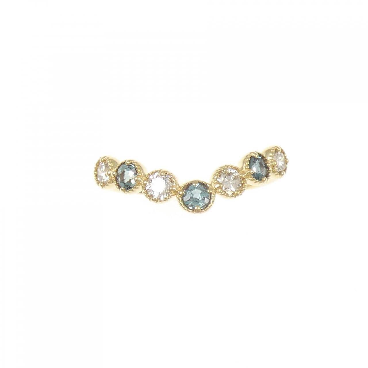 K18YG アレキサンドライト リング 0.24CT