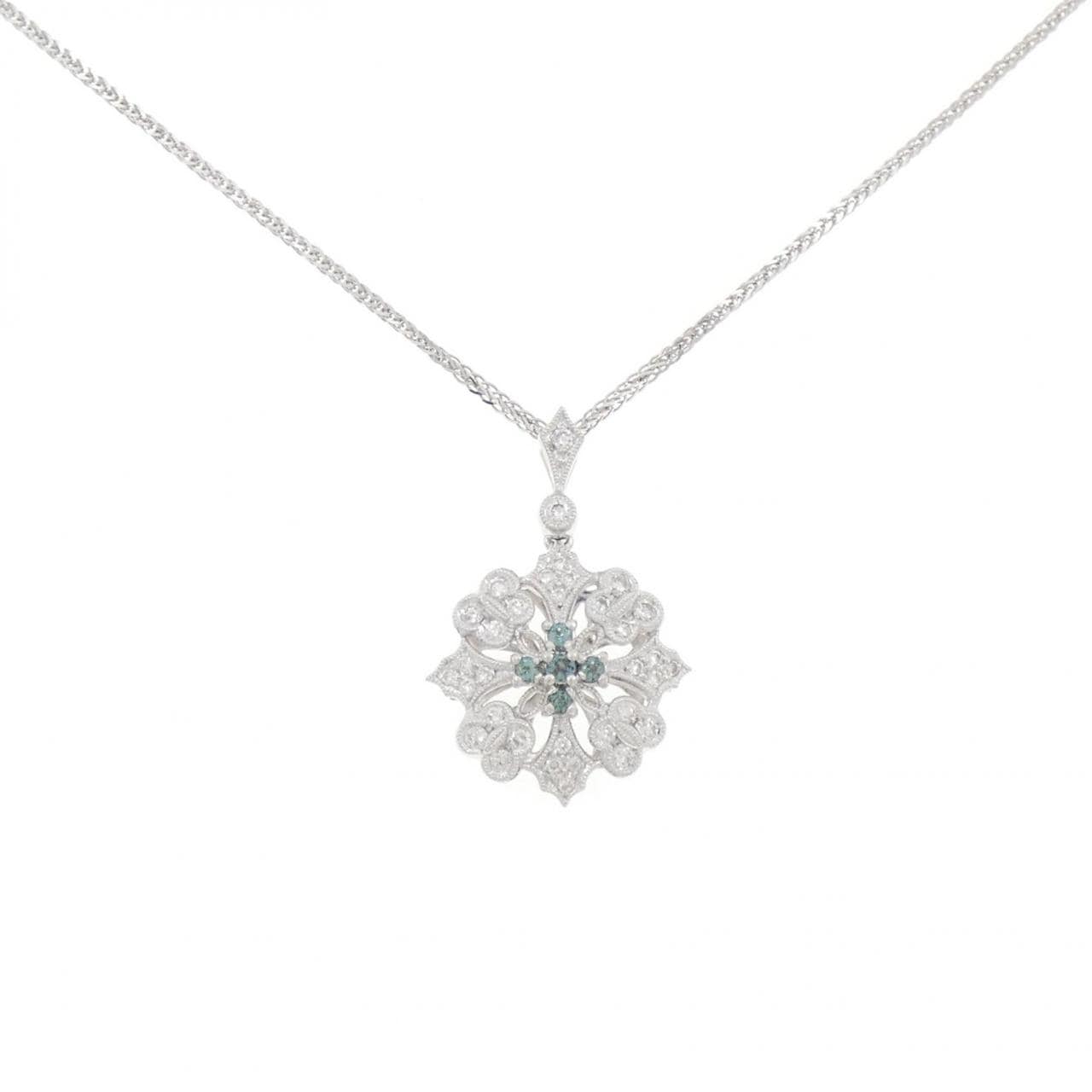 K18WG/750WG亞歷山大變石項鍊 0.16CT