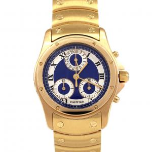 カルティエ サントスロンド MM クロノリフレックス YG W15078G1 YG クォーツ