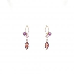 K10PG ガーネット ピアス