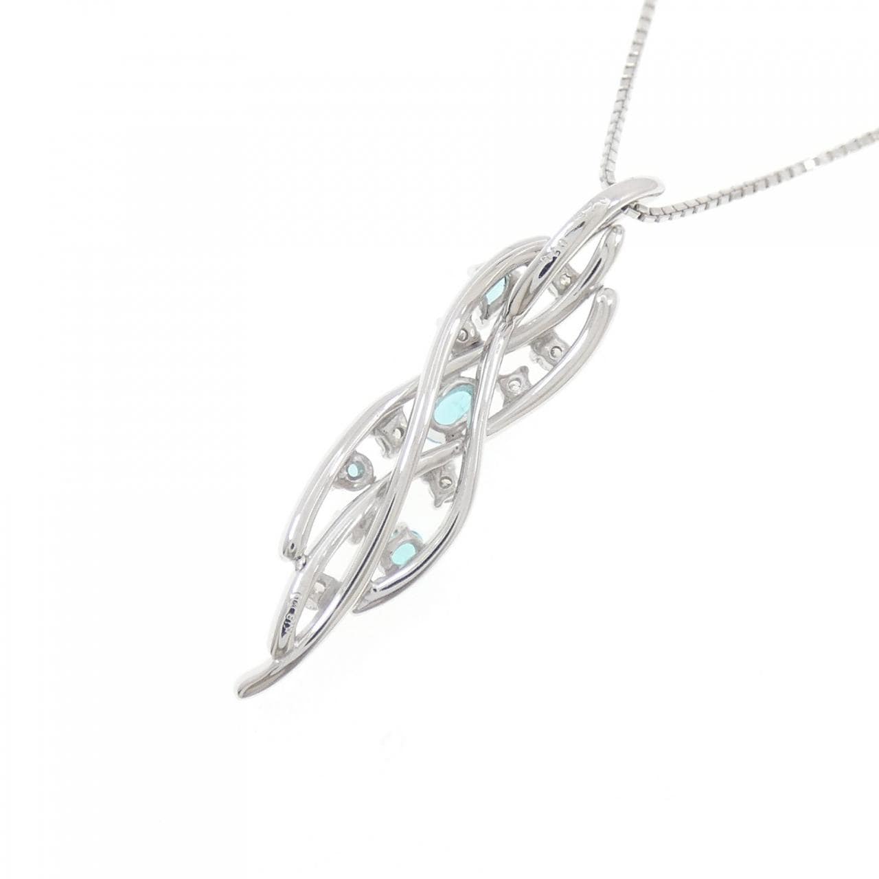 K18WG パライバトルマリン ネックレス 0.25CT