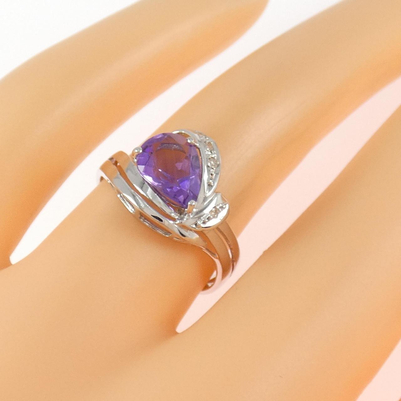 K18WG アメジスト リング