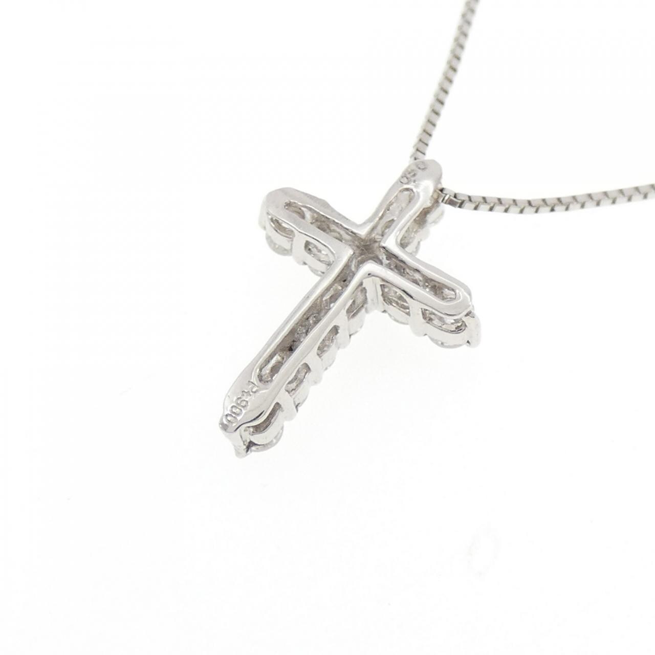 PT900/PT850 クロス ダイヤモンド ネックレス 0.30CT