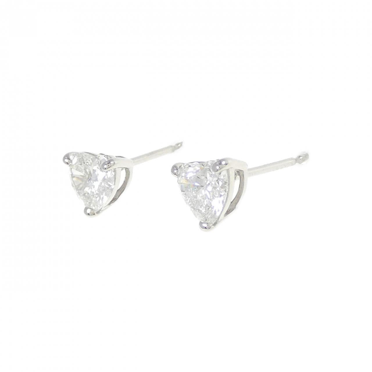 [Remake] PT/ST Diamond Earrings 0.616CT 0.629CT FG SI2 Heart Shape