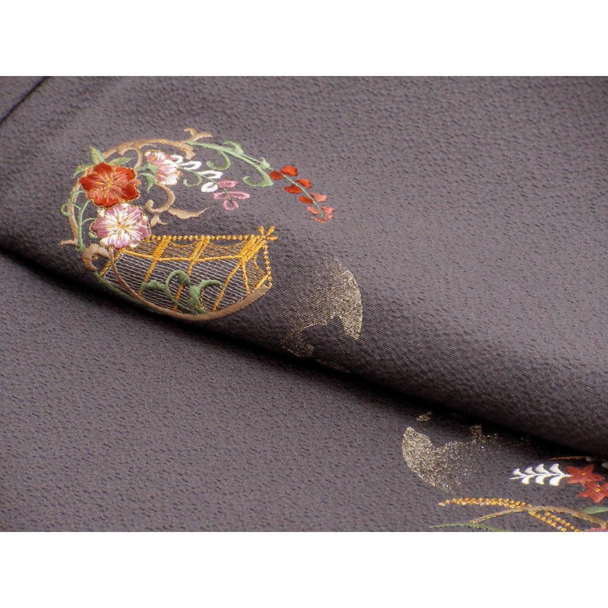 【未使用品】訪問着 金彩加工 刺繍入り