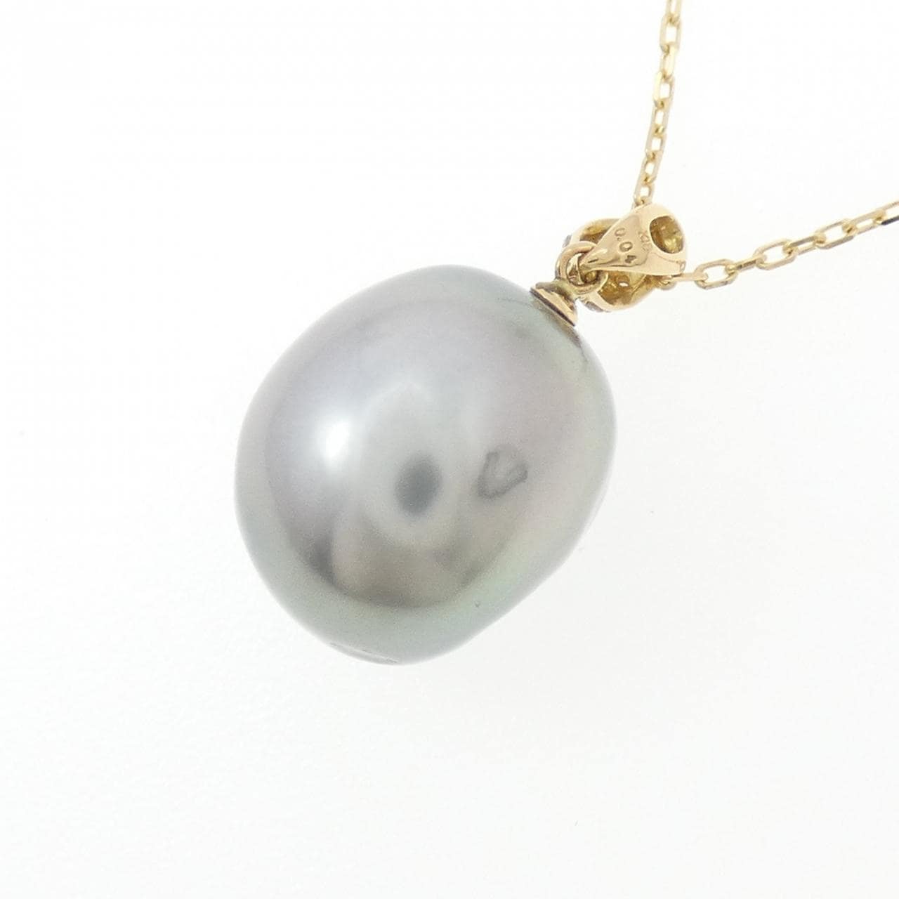 K18YG 黒蝶パール ネックレス