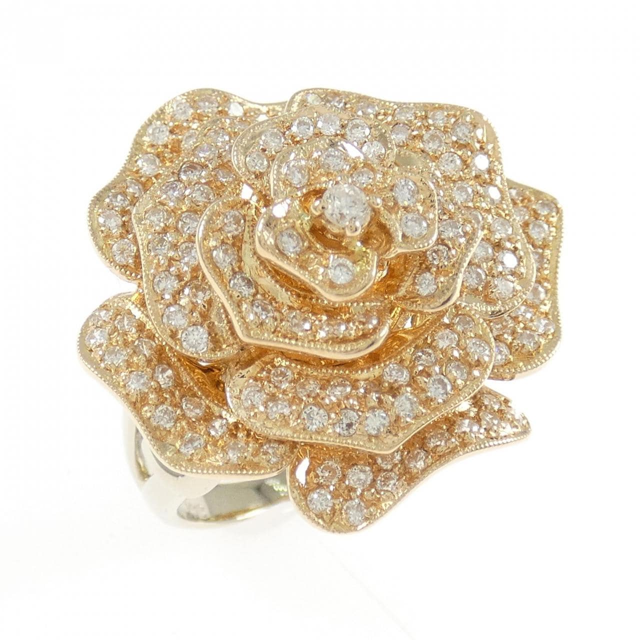 K18PG/K18WG ローズ ダイヤモンド リング 1.01CT