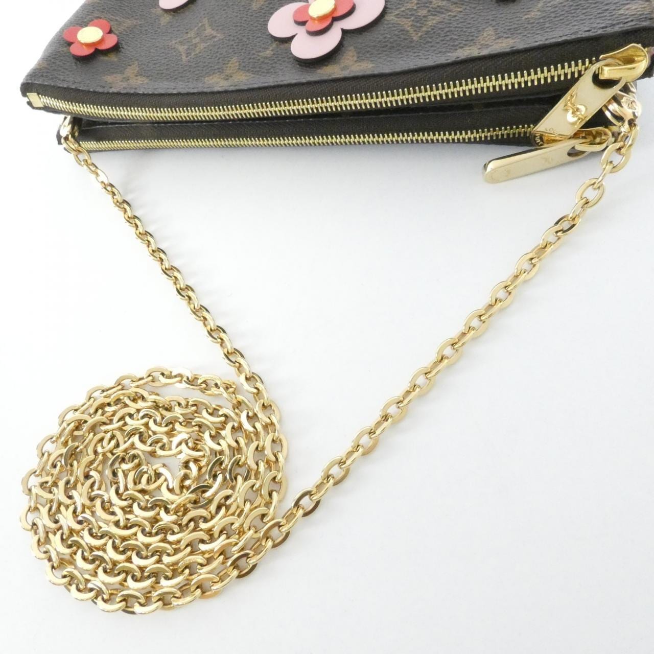LOUIS VUITTON Monogram (Flower) Pochette Double Zip M63905 Shoulder Bag