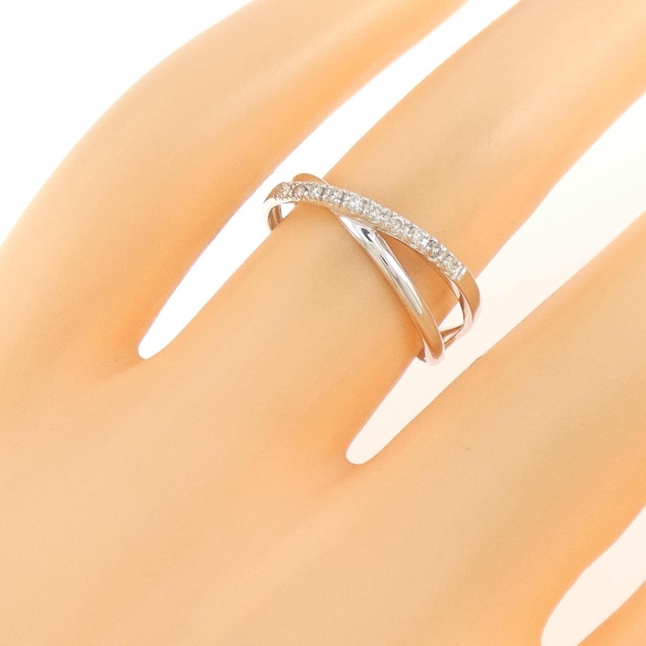 K18WG ダイヤモンド リング 0.10CT