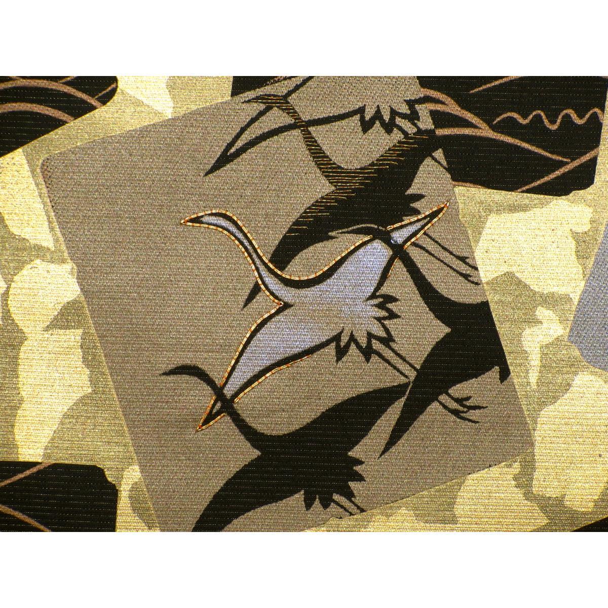 袋帶染帶金彩加工刺繡