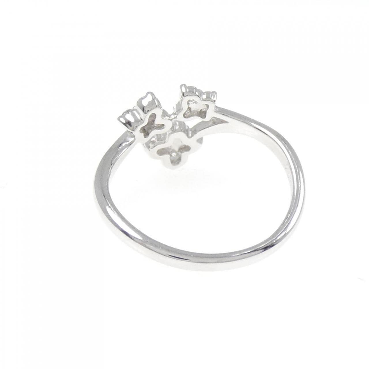K18WG花朵鑽石戒指0.34CT