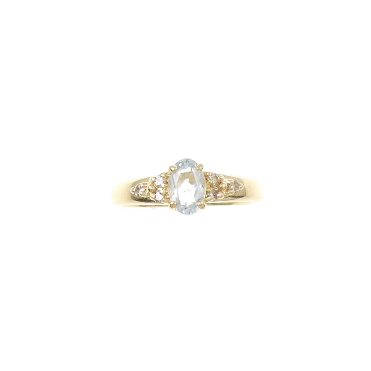 K18YG アクアマリン リング