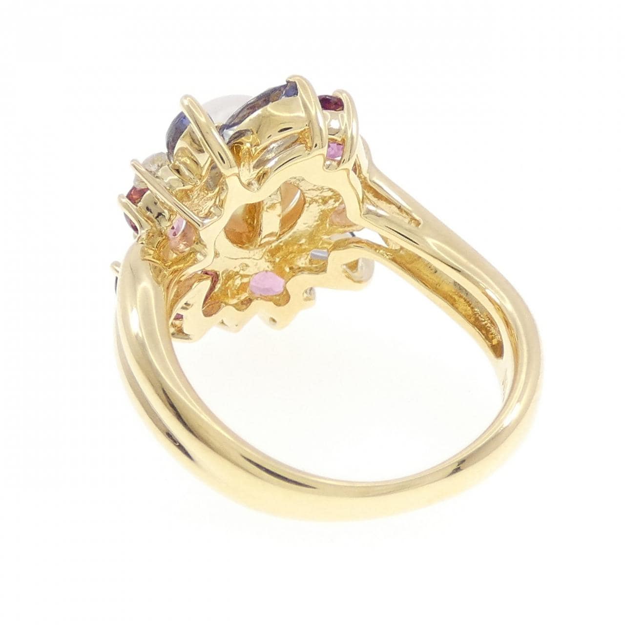 K18YG color stone ring