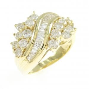 K18YG ダイヤモンド リング 1.50CT