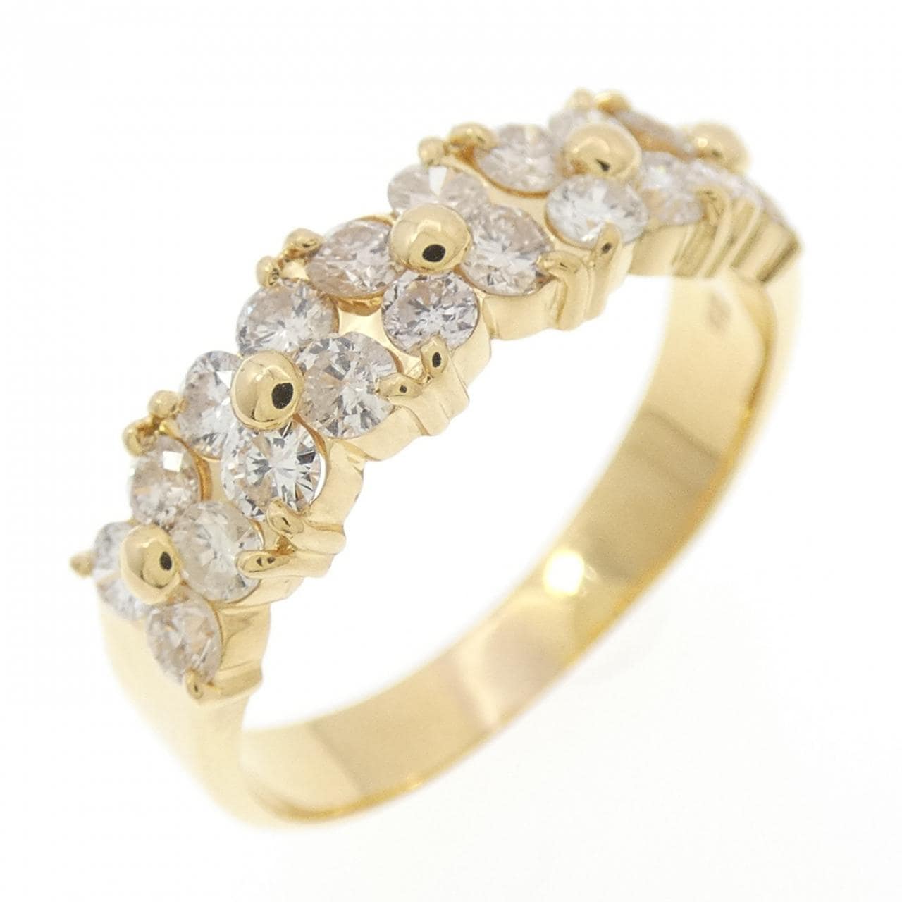 K18YG花朵鑽石戒指0.70CT