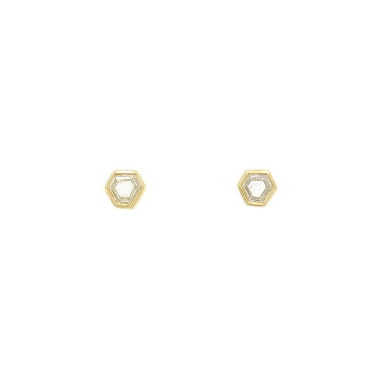 [BRAND NEW] K18YG Diamond Earrings 0.24CT