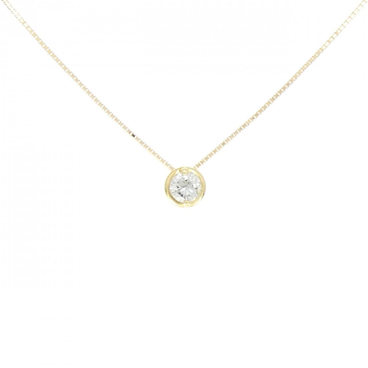 K18YG ソリティア ダイヤモンド ネックレス 0.348CT