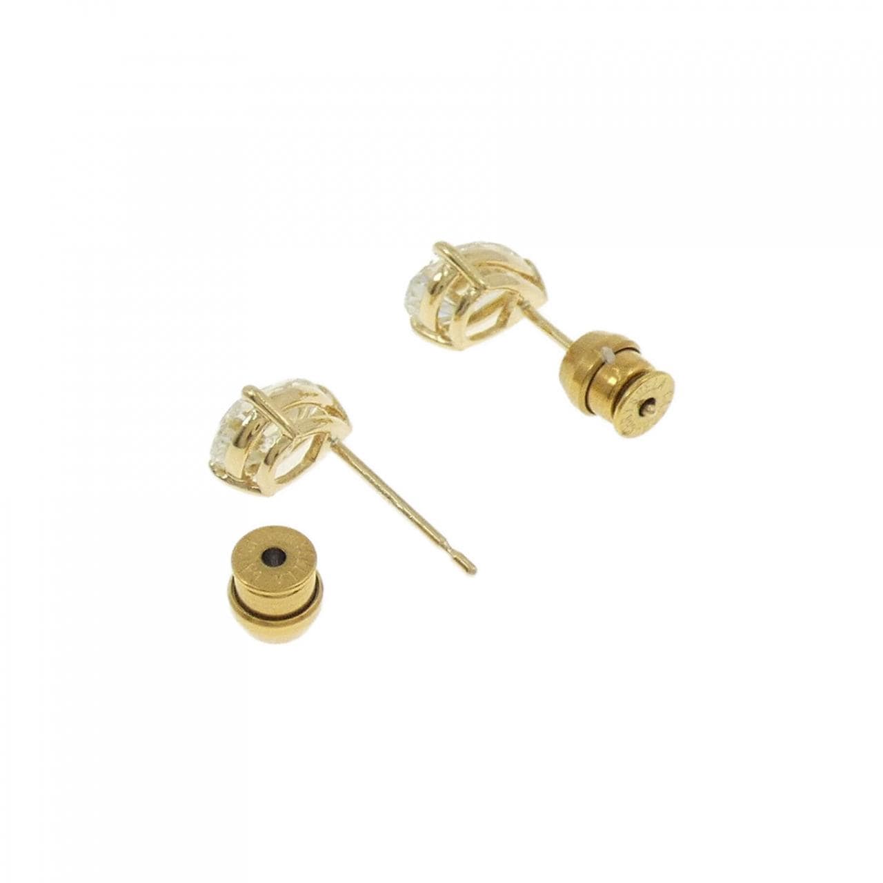 [再加工款] K18YG/ST鑽石耳環 1.02CT 1.01CT M VS1 梨形