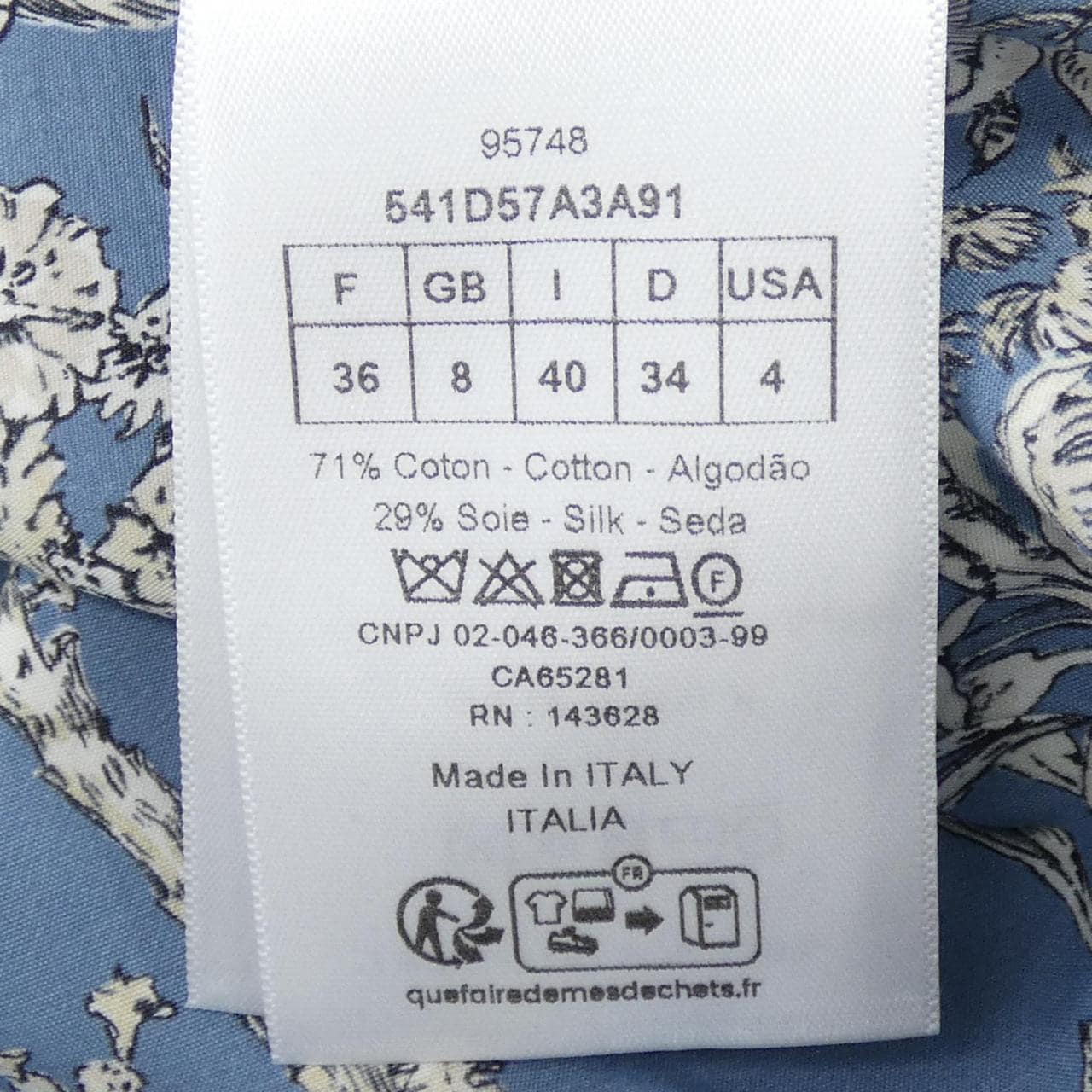 クリスチャンディオール CHRISTIAN DIOR 541D57A3A91 ワンピース