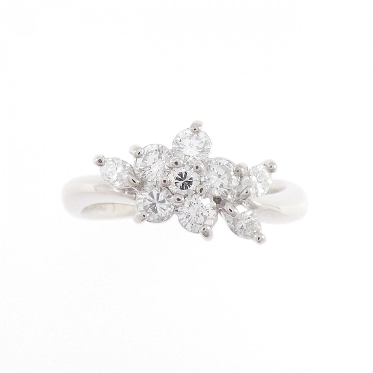 PT900 フラワー ダイヤモンド リング 0.59CT