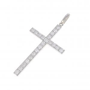 PT900 クロス ダイヤモンド ペンダント 1.42CT