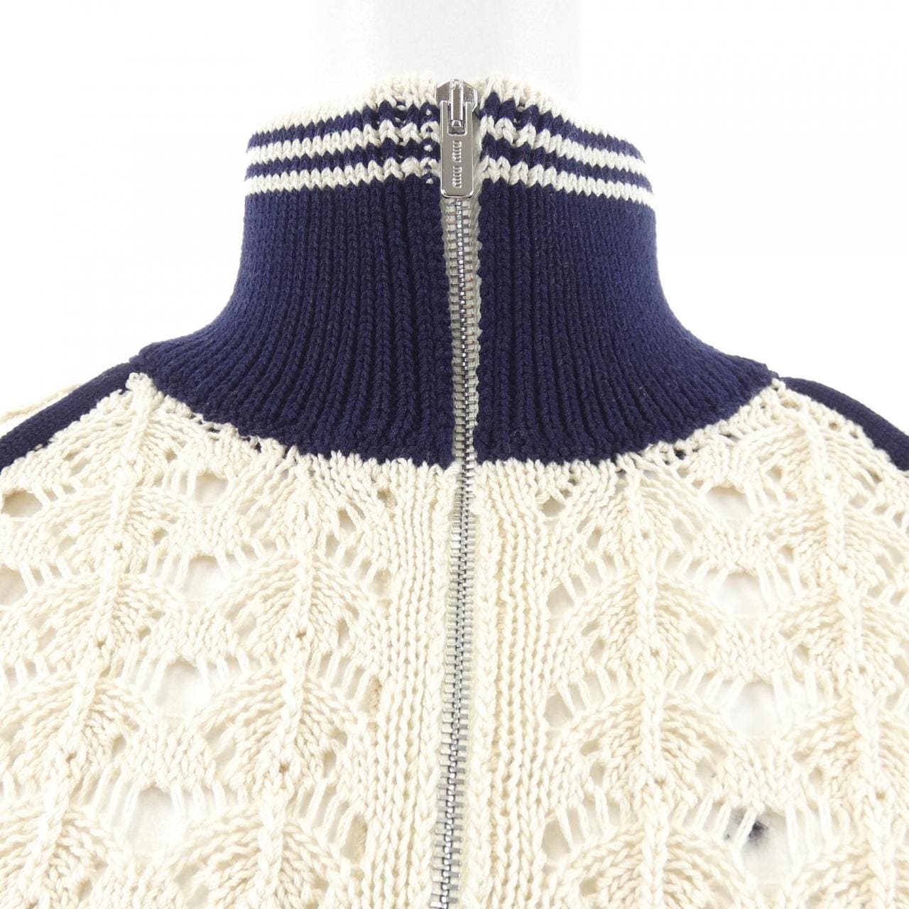 ミュウミュウ MIU MIU コットンファスナーカーディガン MMF01I SOOO 1847 カーディガン