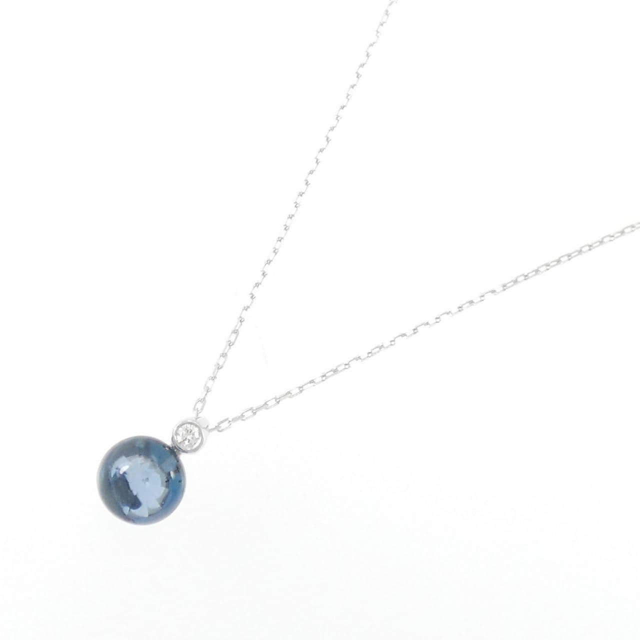 K18WG Blue Topaz Necklace 1.46CT