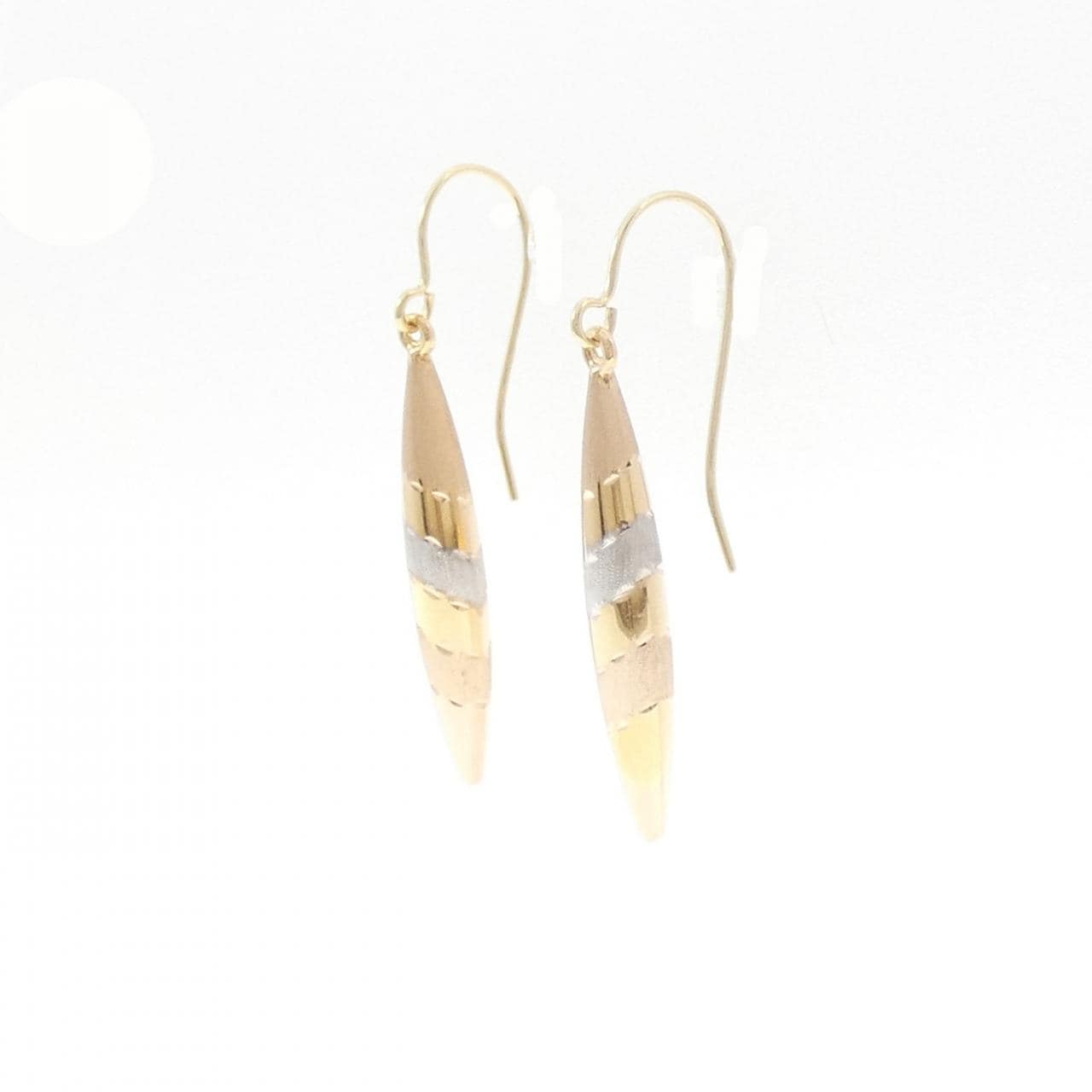 K14スリーカラー ピアス