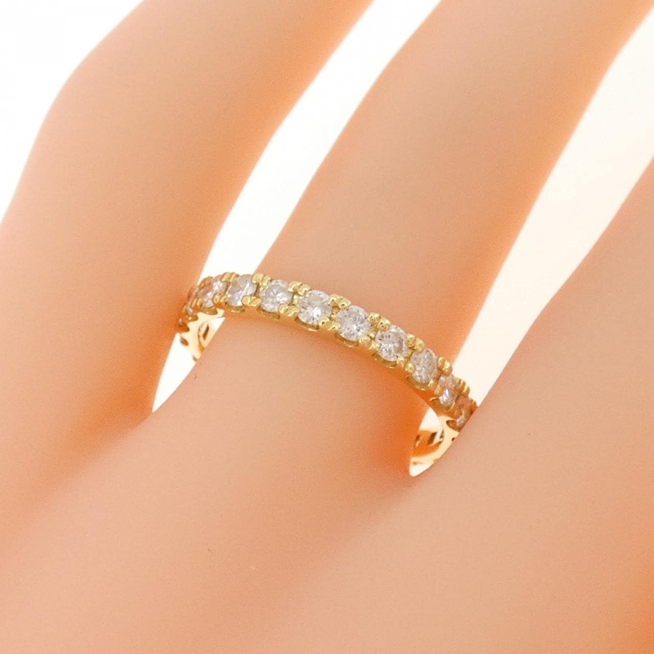 K18YG フルエタニティ ダイヤモンド リング 1.00CT