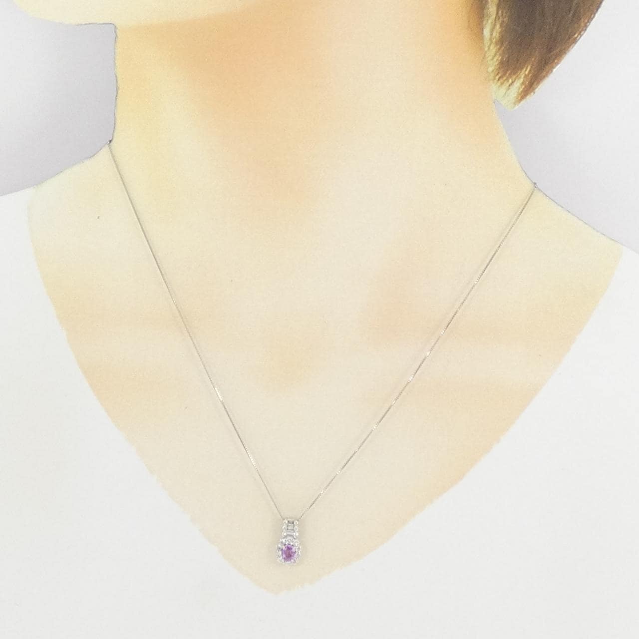 PT900/PT850 サファイヤ ネックレス 0.41CT