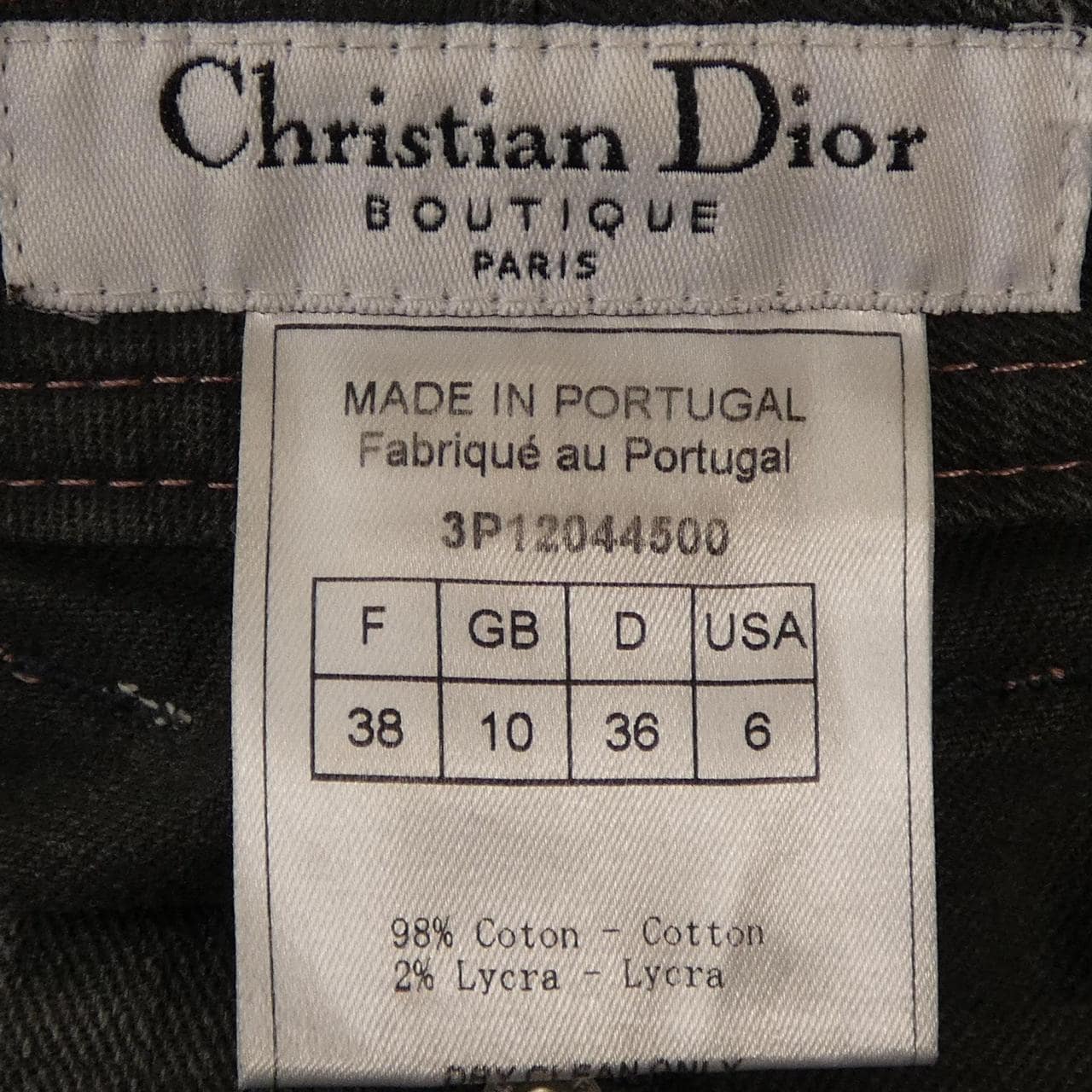 【ヴィンテージ】クリスチャンディオール CHRISTIAN DIOR 3P12044500 ジーンズ