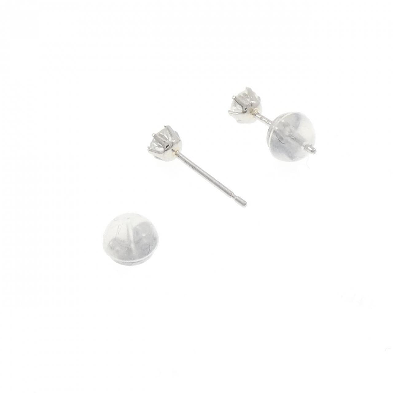 PT900 ソリティア ダイヤモンド ピアス 0.30CT