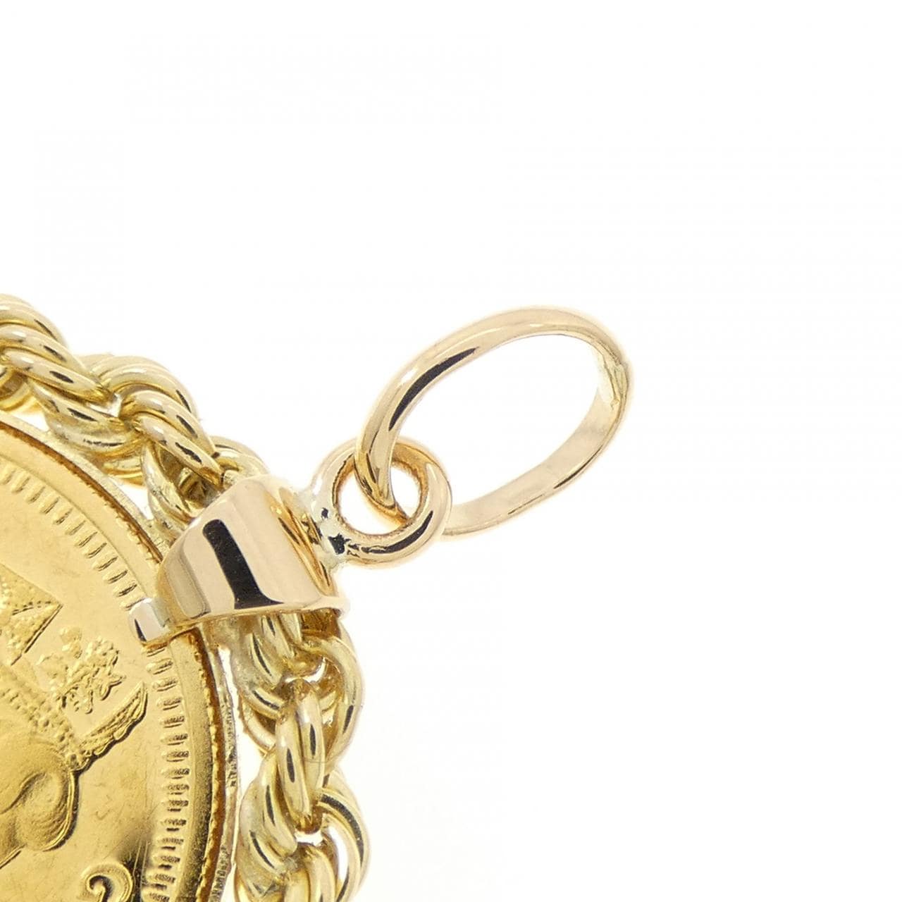 K18YG(枠) コイン ペンダント