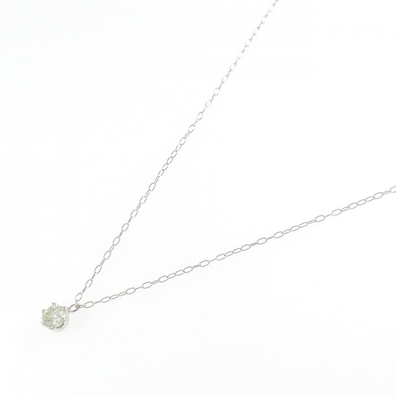 PT900/PT850 ソリティア ダイヤモンド ネックレス 0.239CT
