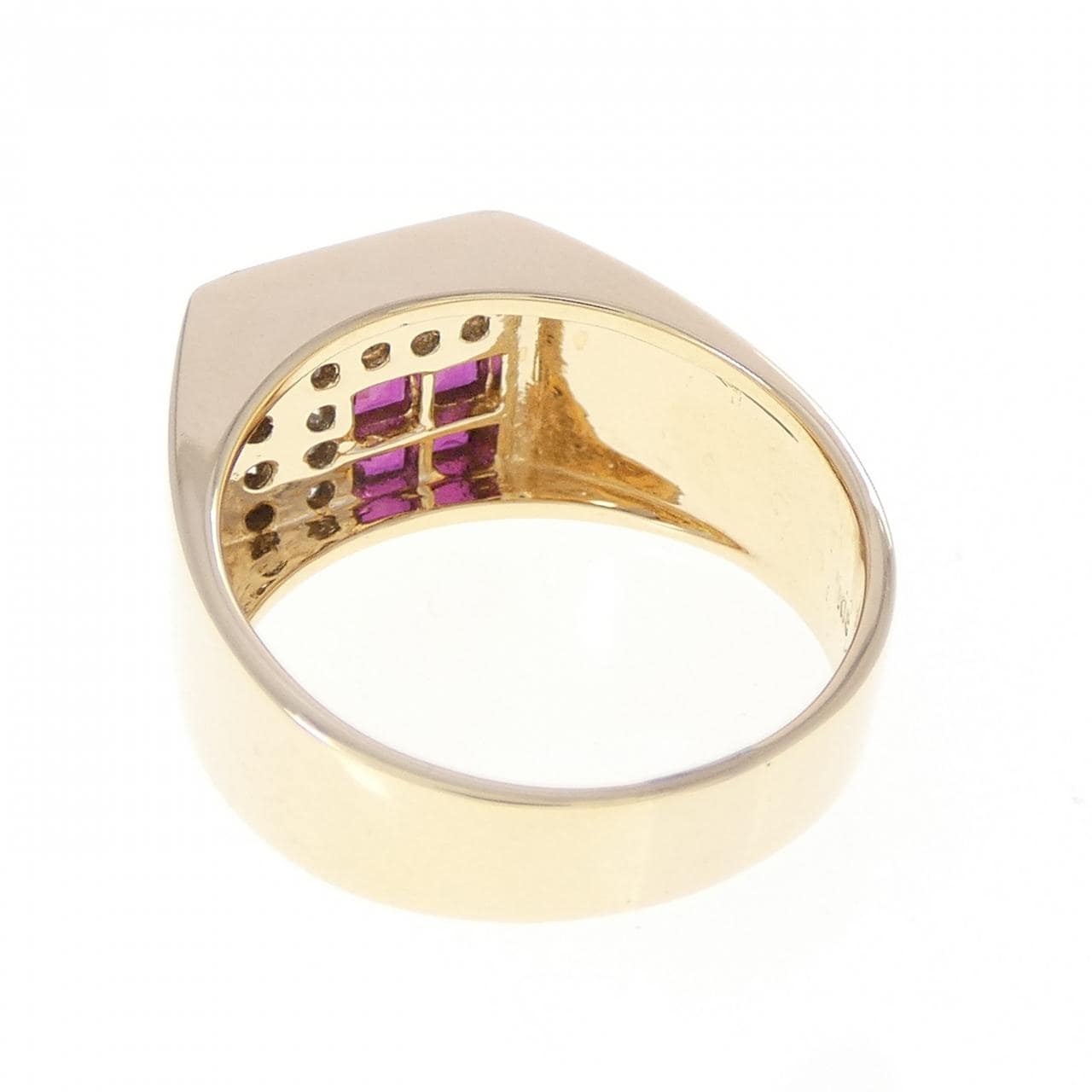 K18YG ルビー リング 0.42CT