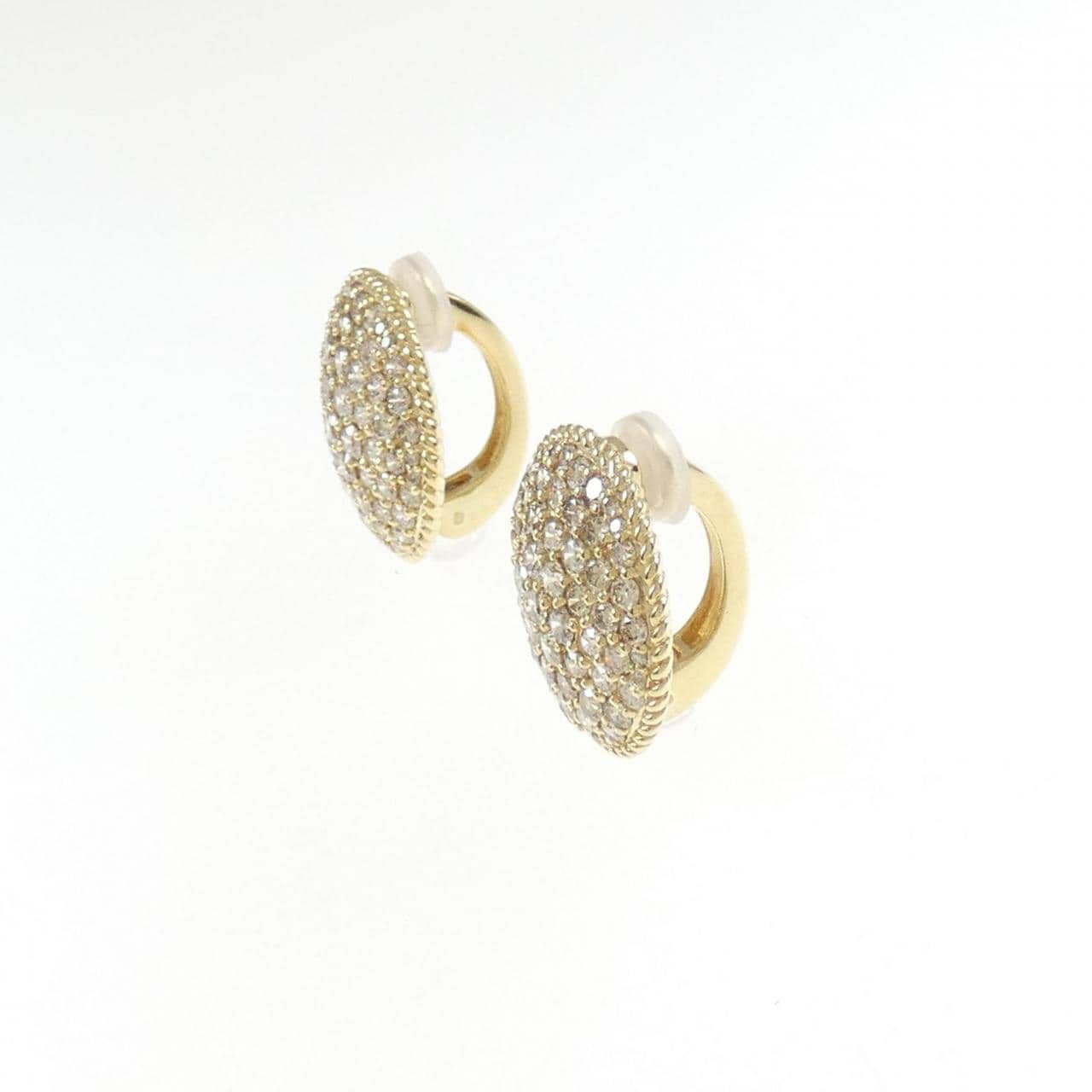 K18YG Diamond earrings 2.60CT