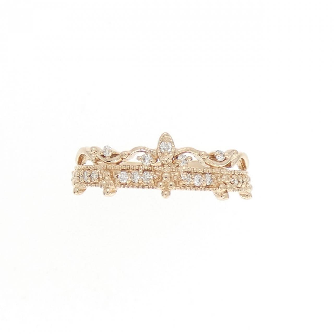 K18PG ダイヤモンド リング 0.12CT