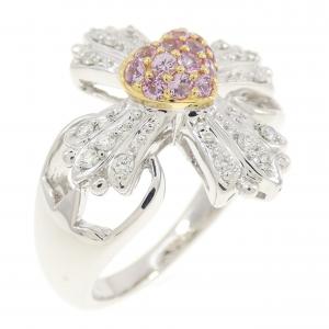 K18WG/K18YG ハート サファイヤ リング 0.18CT（コメ兵｜K18WG