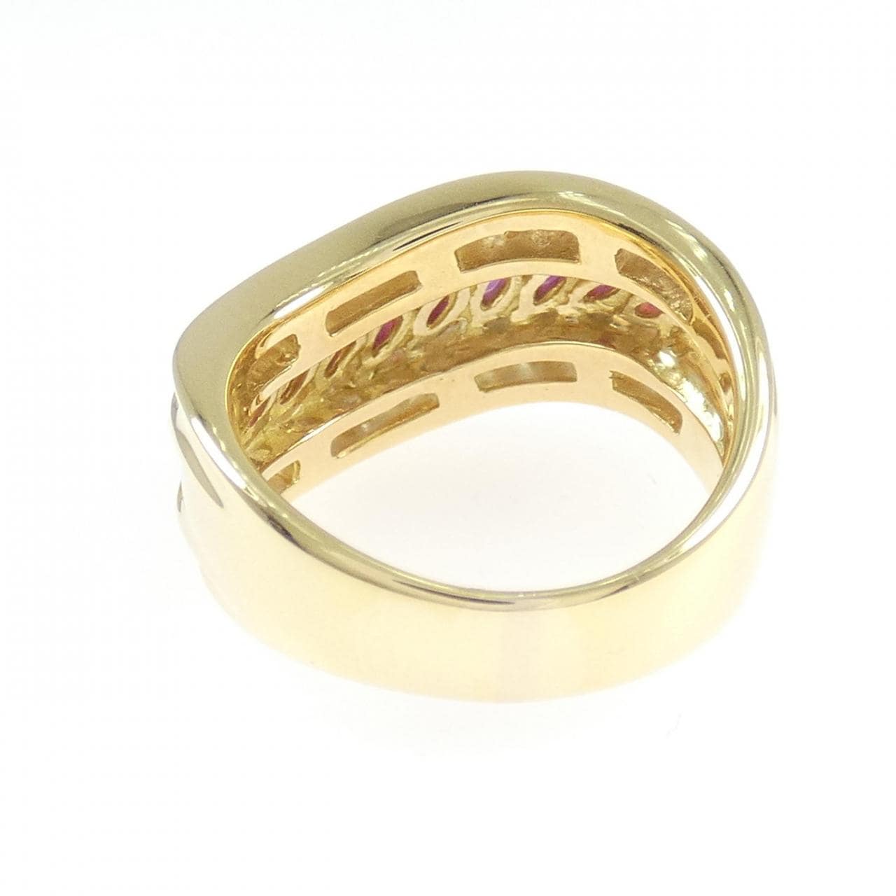 K18YG ルビー リング 0.73CT
