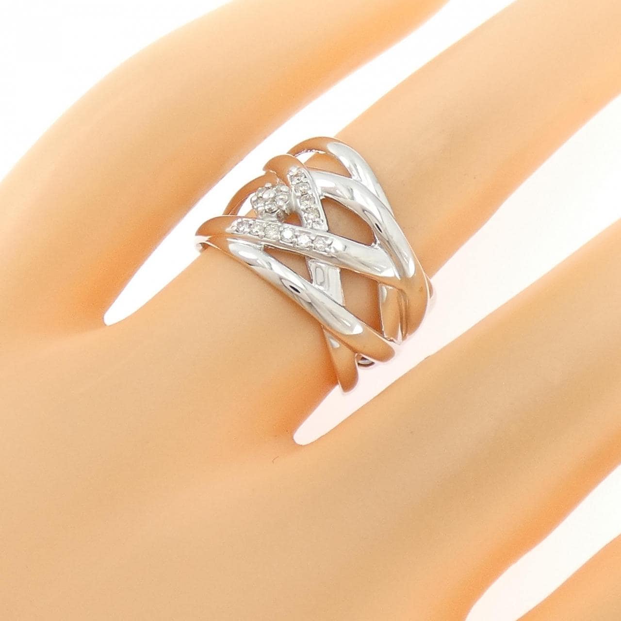 K18WG ダイヤモンド リング 0.10CT