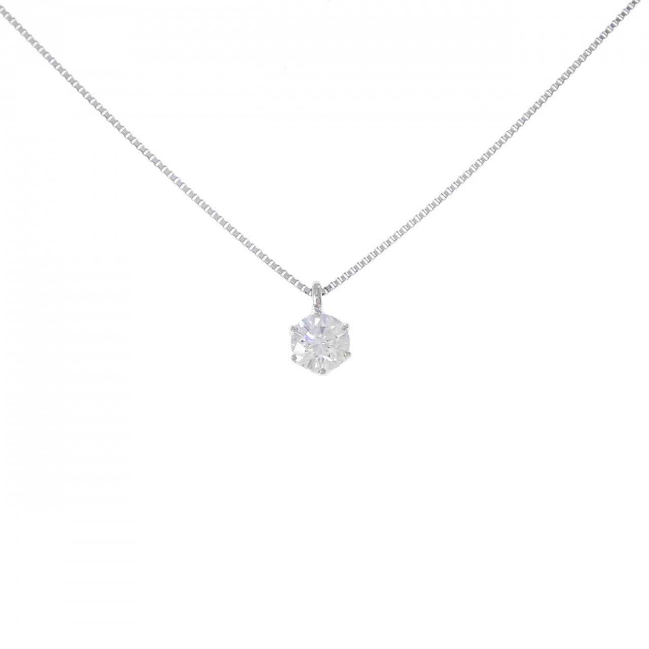 PT900/PT850 ソリティア ダイヤモンド ネックレス 0.505CT D VS1 VG