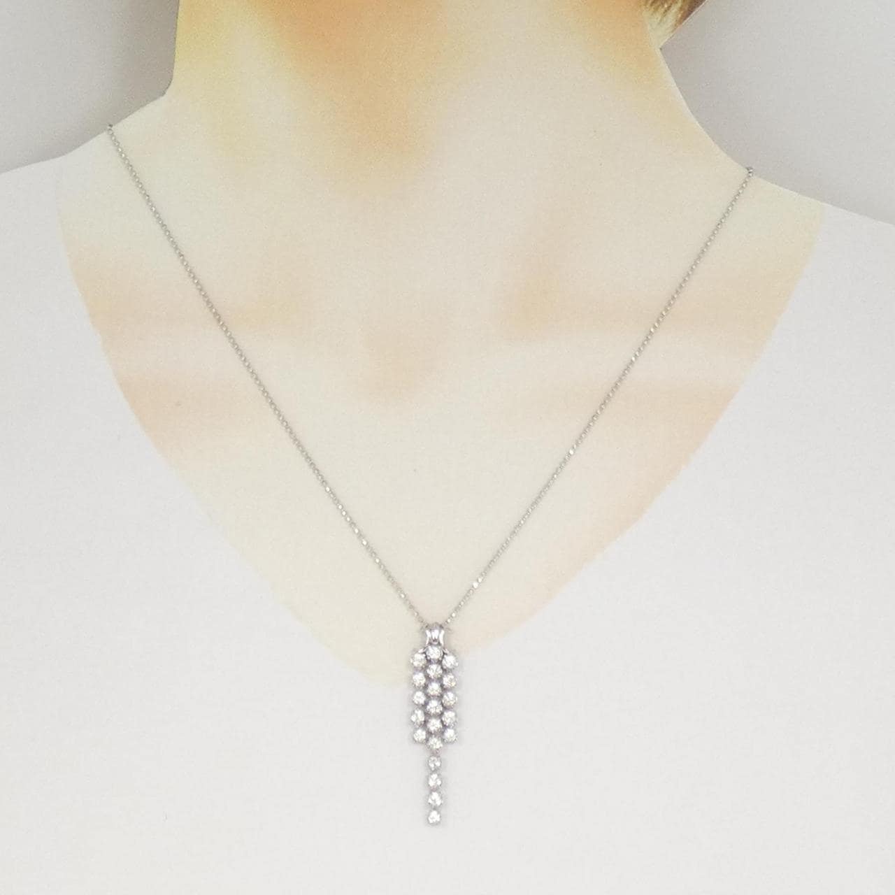 ジーエスティービー ダイヤモンド ネックレス 1.05CT