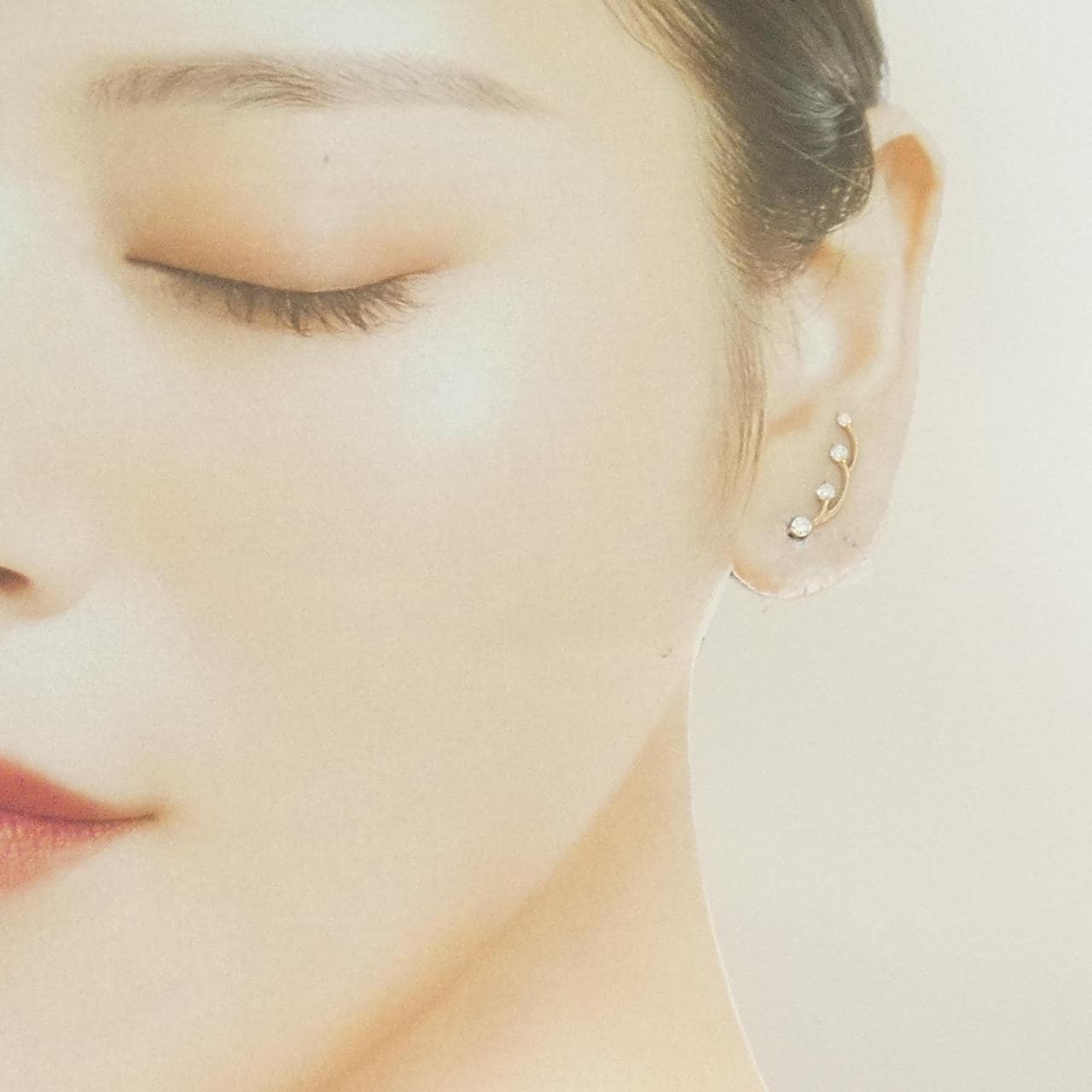 K18PG ダイヤモンド ピアス 0.30CT