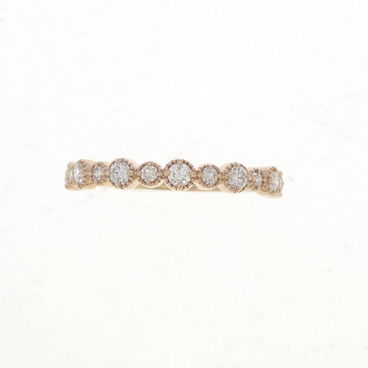 K18PG ハーフエタニティ ダイヤモンド リング 0.32CT